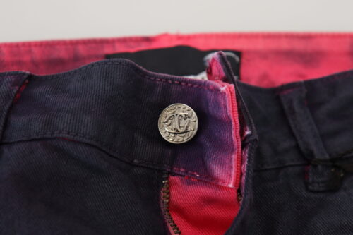 Just Cavalli mustad madala vöökohaga slim fit naiste teksapüksid