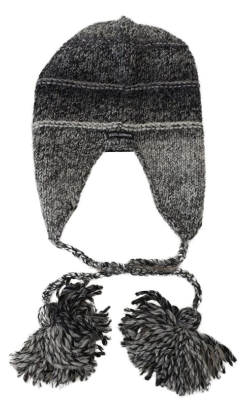 Dolce & Gabbana Hall kootud beanie-müts kõrvaklappidega