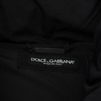 Dolce & Gabbana Black varrukateta vestjakk DG Metal Embellishment