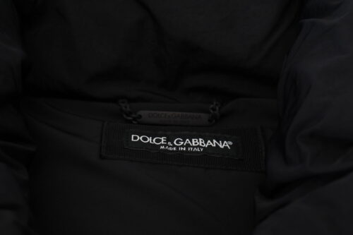Dolce & Gabbana Black varrukateta vestjakk DG Metal Embellishment