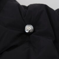 Dolce & Gabbana Black varrukateta vestjakk DG Metal Embellishment