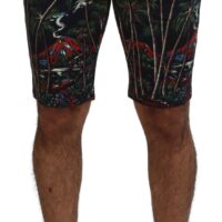 Dolce & Gabbana mustad vabaajašortsid Volcano-prindiga