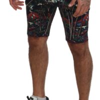 Dolce & Gabbana mustad vabaajašortsid Volcano-prindiga