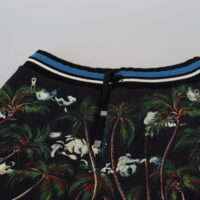 Dolce & Gabbana mustad vabaajašortsid Volcano-prindiga