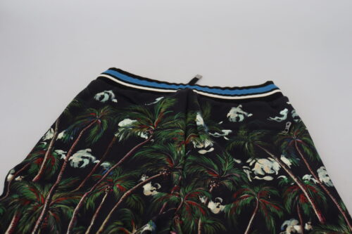 Dolce & Gabbana mustad vabaajašortsid Volcano-prindiga