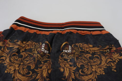 Dolce & Gabbana hallid sportpüksid barokk-kroonimustriga