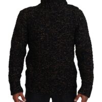 Dolce & Gabbana pruun kõrge kaelusega pullover-kampsun Fatto A Mano