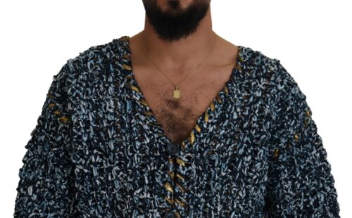 4282058.jpg Dolce & Gabbana Sinine Nööpkardigan Fatto A Mano