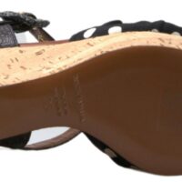 Dolce & Gabbana mustad kiilkonts-sandaalid täppidega ja pahkluurihmaga