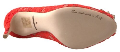 Untitled design - 185 Dolce & Gabbana Red Taormina Lace Crystal Heels Pumps Shoes