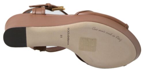 Dolce & Gabbana pruunid AMORE kiilkonts-sandaalid