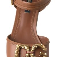 Dolce & Gabbana pruunid AMORE kiilkonts-sandaalid