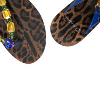 Dolce & Gabbana Blue Crystals madalad sandaalid rannajalatsid