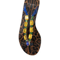 Dolce & Gabbana Blue Crystals madalad sandaalid rannajalatsid