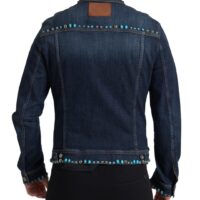 Dolce & Gabbana Blue Denim türkiiskividega neetidega jakk