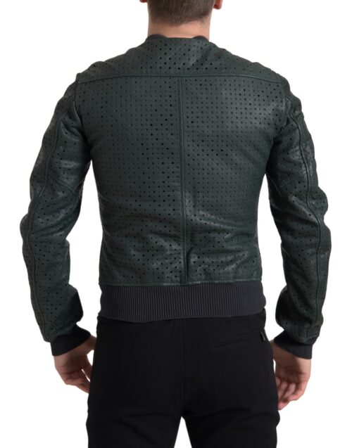 Untitled design - 146 Dolce & Gabbana roheline perforeeritud bomber-jakk