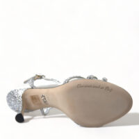 Dolce & Gabbana hõbedased kristallidega pahkluurihmaga sandaalid