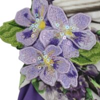 Cavalli lilla pikkade varrukatega kleit