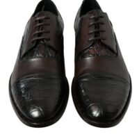 Dolce & Gabbana Brown Exotic Leather Formal Men Dress Shoes
