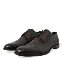 Dolce & Gabbana Brown Exotic Leather Formal Men Dress Shoes