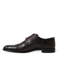 Dolce & Gabbana Brown Exotic Leather Formal Men Dress Shoes