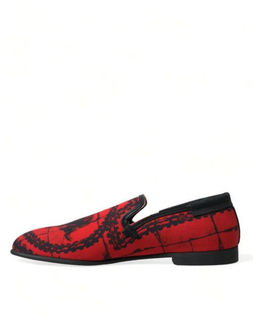 Dolce & Gabbana punased ja mustad Torero loafrid meestele