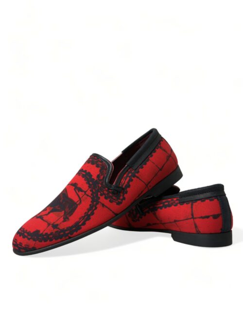 Dolce & Gabbana punased ja mustad Torero loafrid meestele