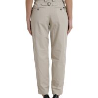 Dolce & Gabbana Beež kõrge vöökohaga kitseneva lõikega püksid