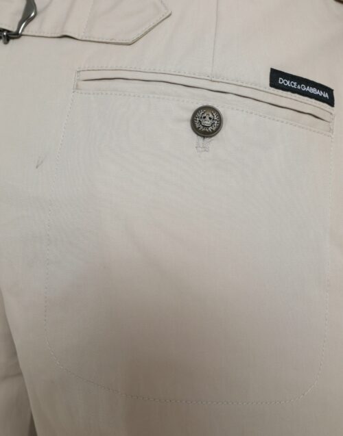 Dolce & Gabbana Beež kõrge vöökohaga kitseneva lõikega püksid