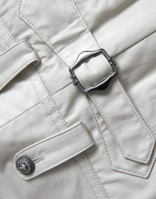 Dolce & Gabbana Beež kõrge vöökohaga kitseneva lõikega püksid