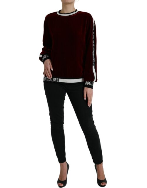 4368306.jpg Dolce & Gabbana Bordeaux ümmarguse kaelusega pullover-kampsun