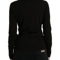 Dolce & Gabbana must V-kaelusega ristkinnisega kardigan