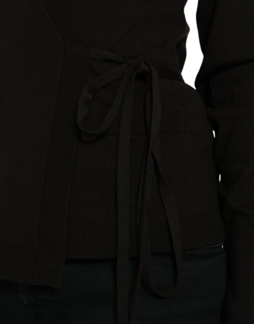 Dolce & Gabbana must V-kaelusega ristkinnisega kardigan