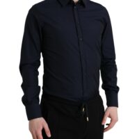 Dolce & Gabbana Navy Blue Slim Fit pidulik GOLD dressipluus