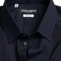 Dolce & Gabbana Navy Blue Slim Fit pidulik GOLD dressipluus