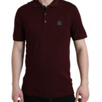 4399614.jpg Dolce & Gabbana Maroon kraega lühikeste varrukatega polo T-särk