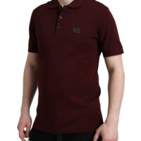 4399615.jpg Dolce & Gabbana Maroon kraega lühikeste varrukatega polo T-särk