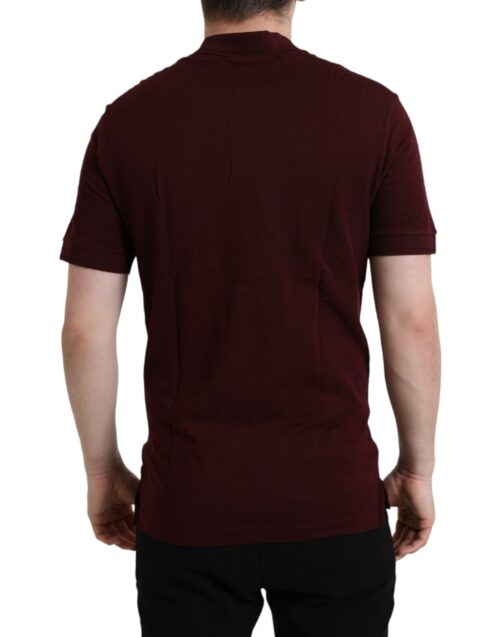 4399617.jpg Dolce & Gabbana Maroon kraega lühikeste varrukatega polo T-särk