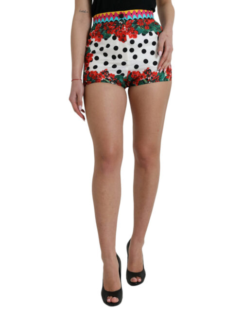 4400047.jpg Dolce & Gabbana mitmevärvilised lille- ja täpimustriga hot pants lühikesed püksid