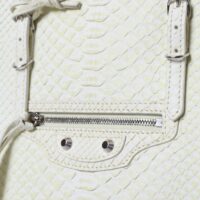 Balenciaga valge ja sidrunkollane shopper-kott PAPIER