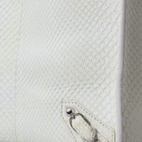 Balenciaga valge ja sidrunkollane shopper-kott PAPIER