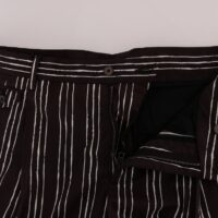 Dolce & Gabbana bordoopunased valgete triipudega vabaaja lühikesed püksid