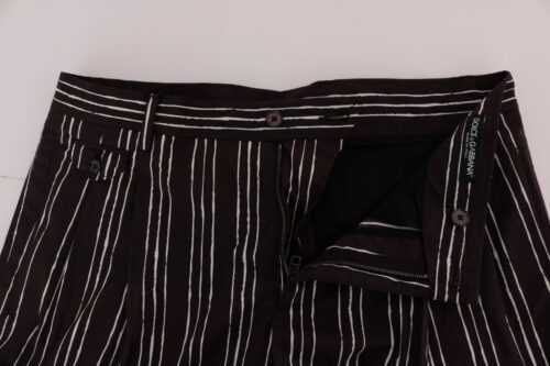 Dolce & Gabbana bordoopunased valgete triipudega vabaaja lühikesed püksid