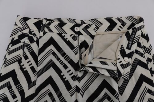 Dolce & Gabbana valge-mustatriibulised lühikesed püksid