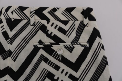 Dolce & Gabbana valge-mustatriibulised lühikesed püksid