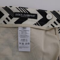 Dolce & Gabbana valge-mustatriibulised lühikesed püksid