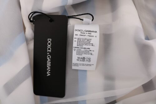 451835-2.jpg Dolce & Gabbana sinivalge triibuline siidist stretch-kleit