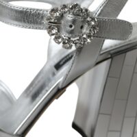 Dolce & Gabbana hõbedased kontsaga sandaalid