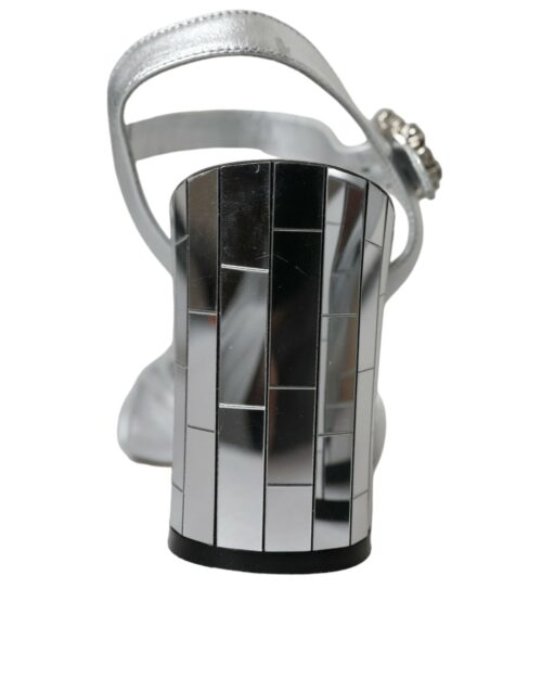 Dolce & Gabbana hõbedased kontsaga sandaalid