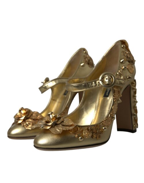 4538870.jpg Dolce & Gabbana Gold Mary Janes kontsakingad